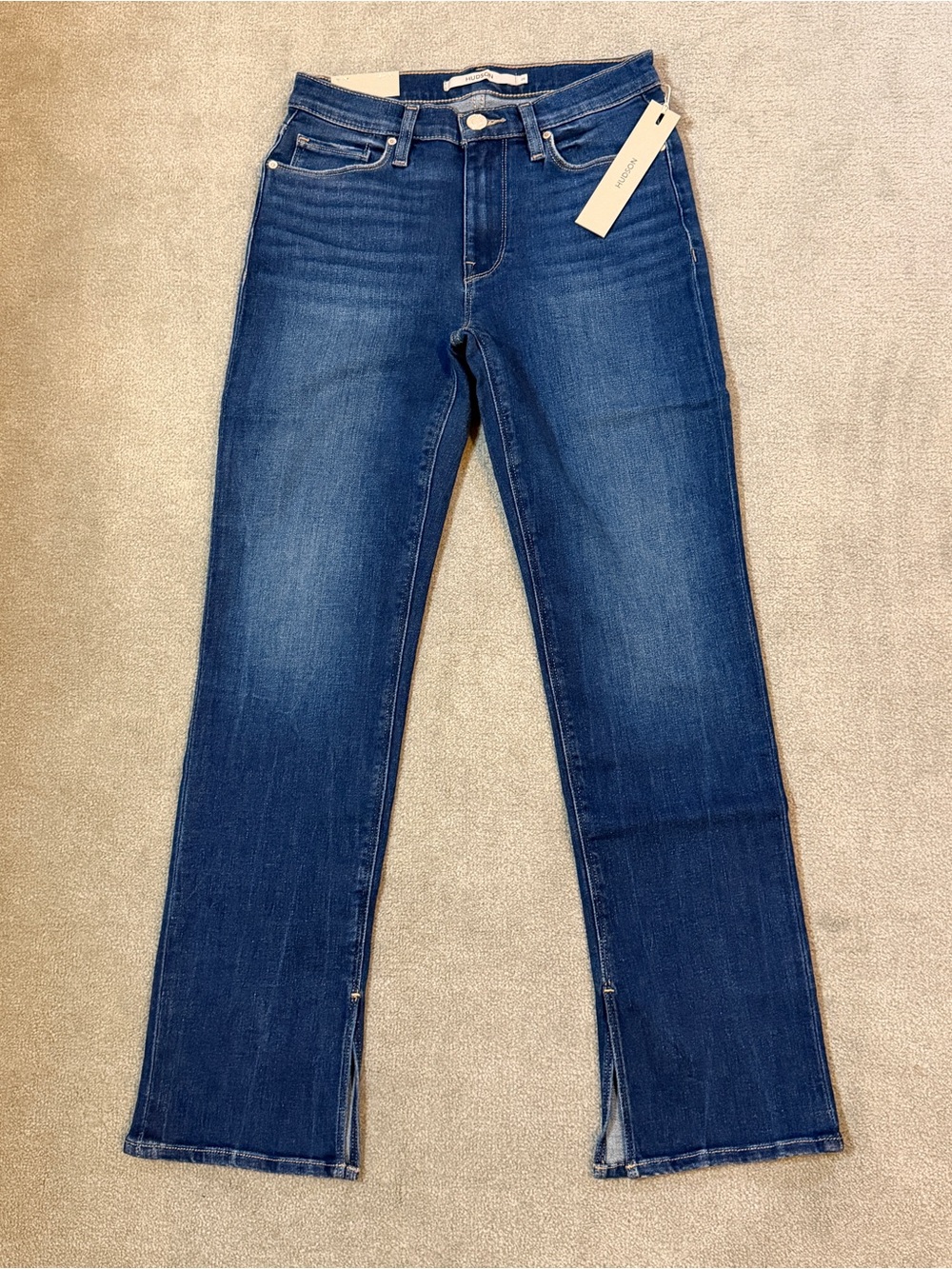 Hudson Nico Mid-Rise Straight Ankle Split Hem Super Stretch Jeans - NWT - 26